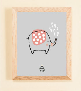 Cuadro elefante rosado