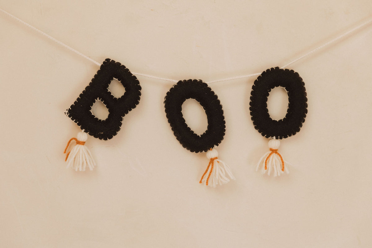 Letrero Boo Black