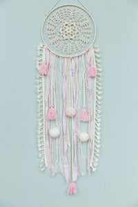 Atrapasueños beige con rosado