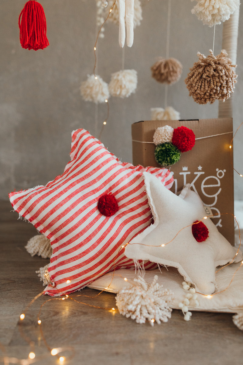 Cojín estrella navidad