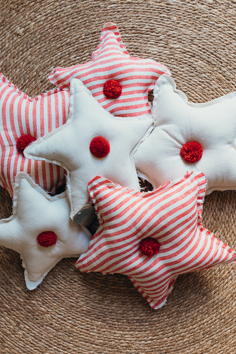 Cojín estrella navidad