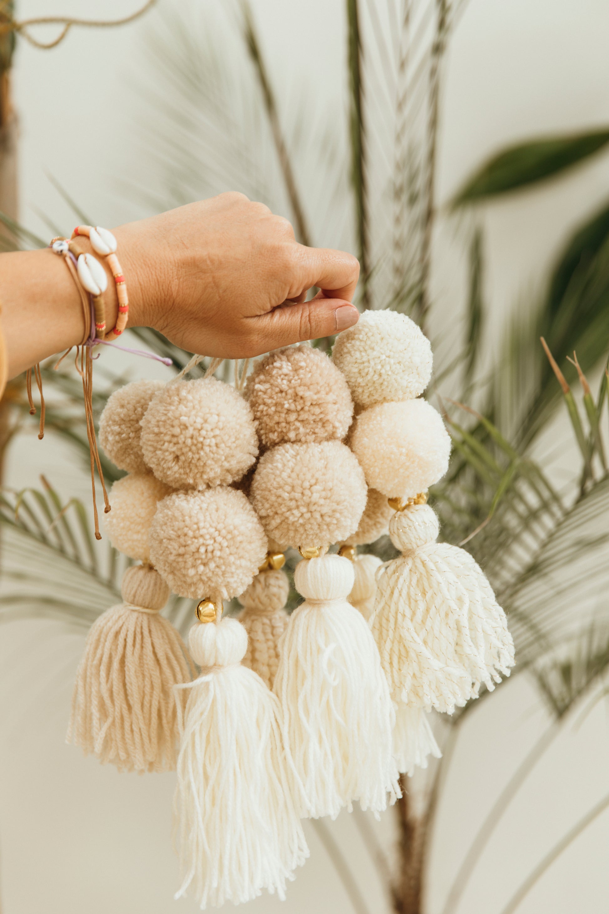 Adorno pompones y borlas x6