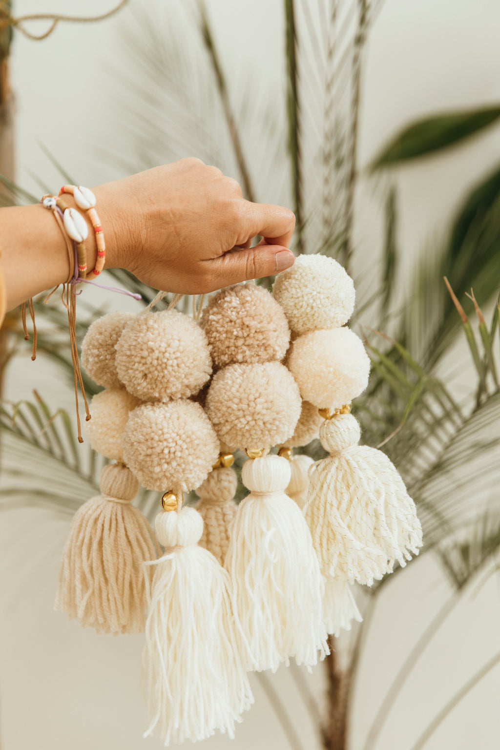 Adorno pompones y borlas x6